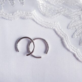 Sterling silver stackable open adjustable ring