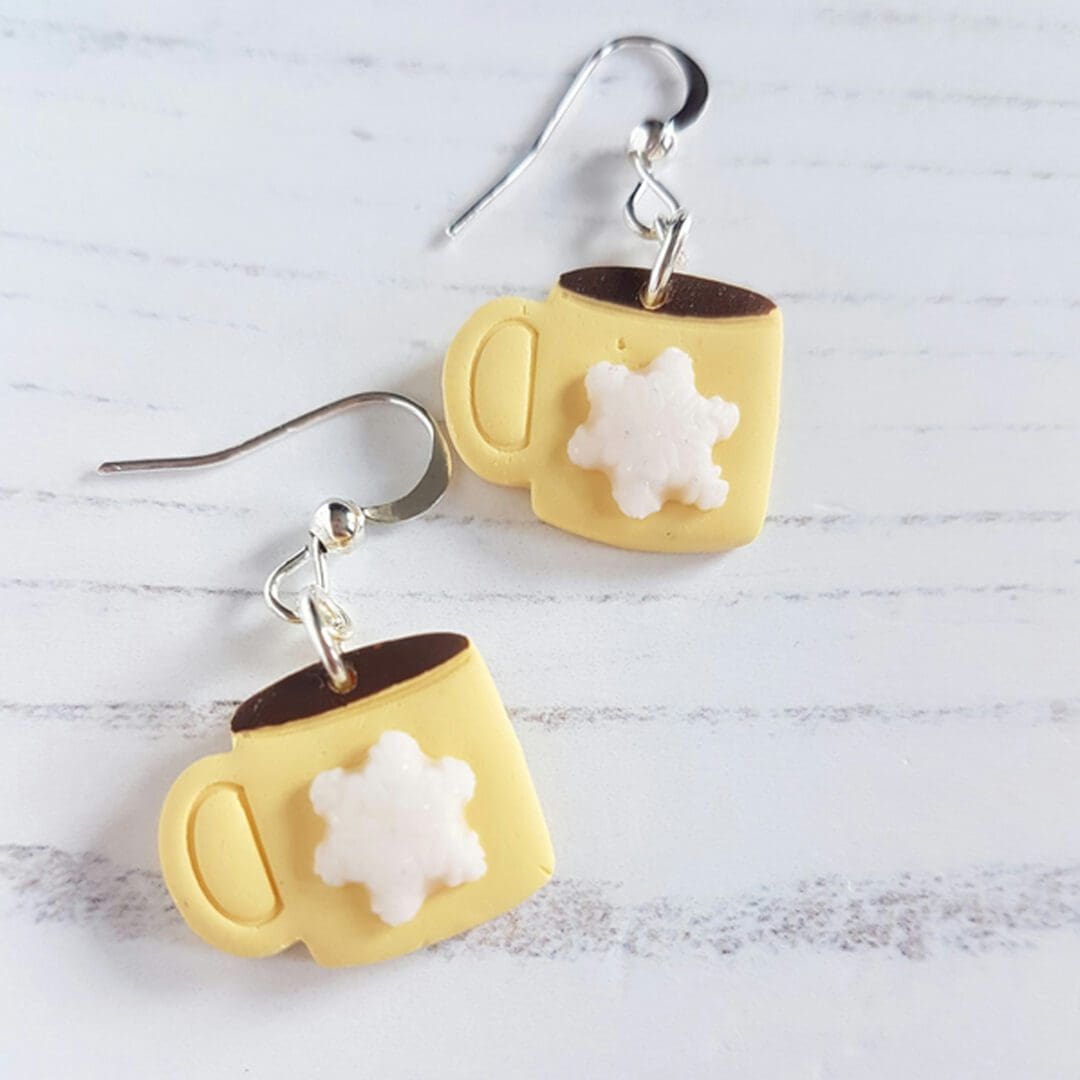 Winter themed earrings CHOOSE YOUR STYLE hats, mugs, gingerbread - Image 6