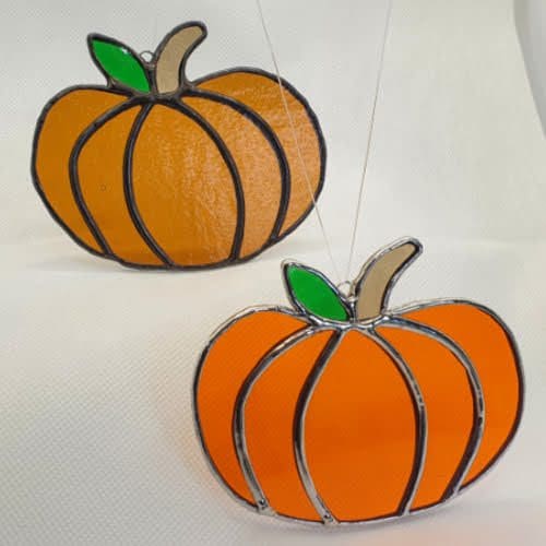 Stained Glass Pumpkin Suncatcher - Image 2