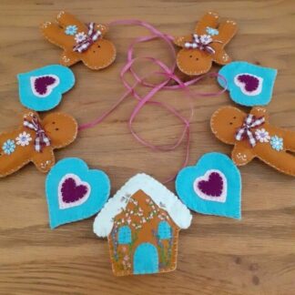 Felt Summer Gingerbread Garland