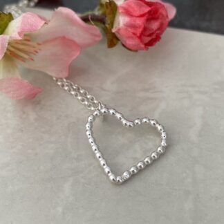 Handmade Silver Love Heart Pendant Necklace