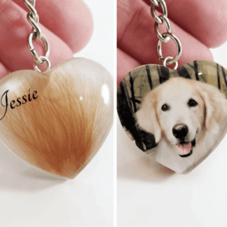 Pet Fur Hair Keepsake - Photo Necklace - Personalised Memorial Jewellery