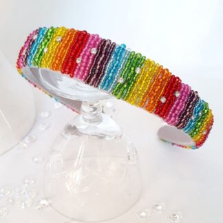 Sparkly Rainbow Wide Headband