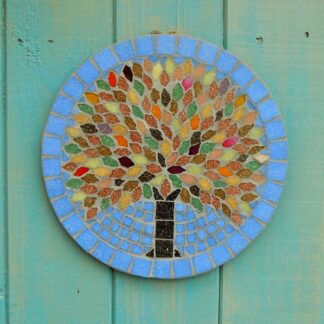Autumn Jewel Tree Mosaic Garden Hanging Plaque Decoration