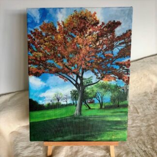 Bright Autumn tree Original Acrylic painting