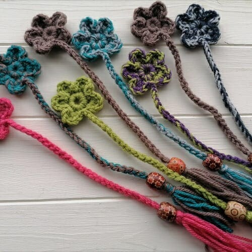 Set of 3 Crocheted Flower Bookmarks - Image 8