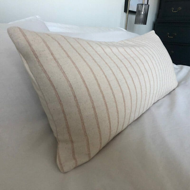 long bolster cushion cover, Hmong batik brown striped fabric