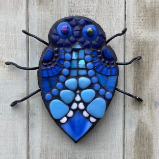 Blue Mosaic Beetle, Wall Mounted Insect Art