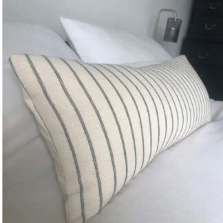 bolster cushion cover, hmong handwoven fabric with a black stripe
