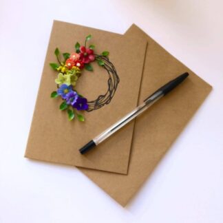 Wreath greetings cards