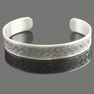 Personalised Engraved Satin Celtic Cuff Bangle
