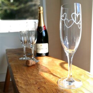 Champagne Prosecco fizz Glass - Heart
