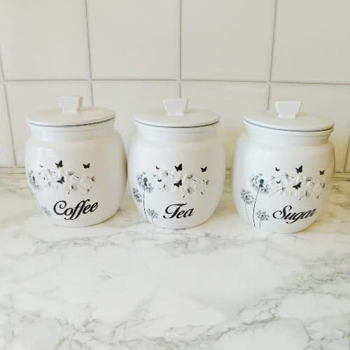 Dandelion Wishes Kitchen Canisters, Tea Coffee Sugar Jars - Image 2
