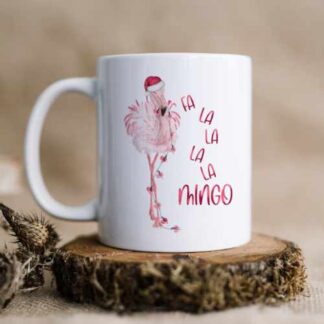 FA LA LA LA LA MINGO Flamingo Christmas Mug
