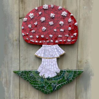 Fly Agaric Mosaic Mushroom - wall mounted art