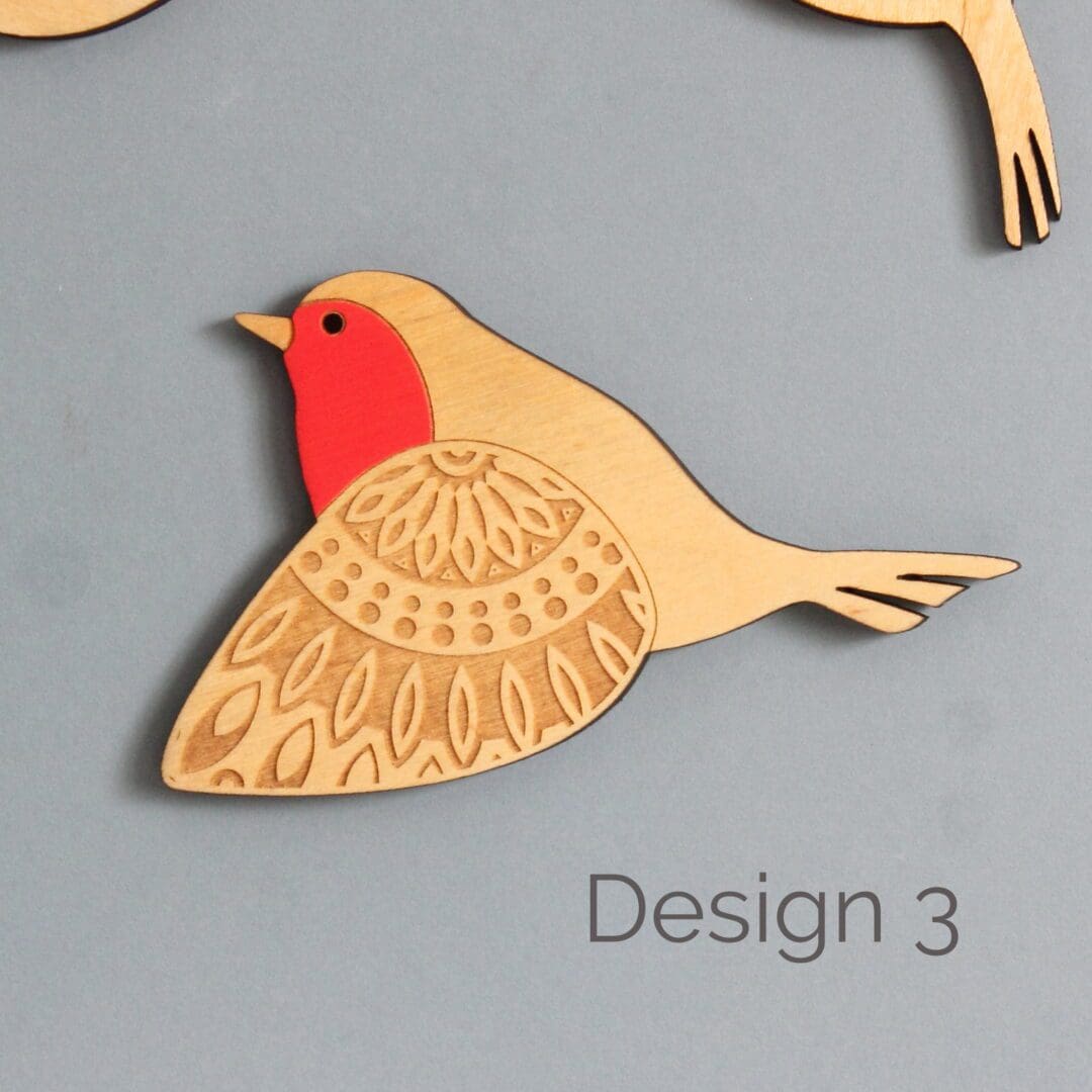 Folk Art Inspired Wooden Robin Wall Hangings - Image 7