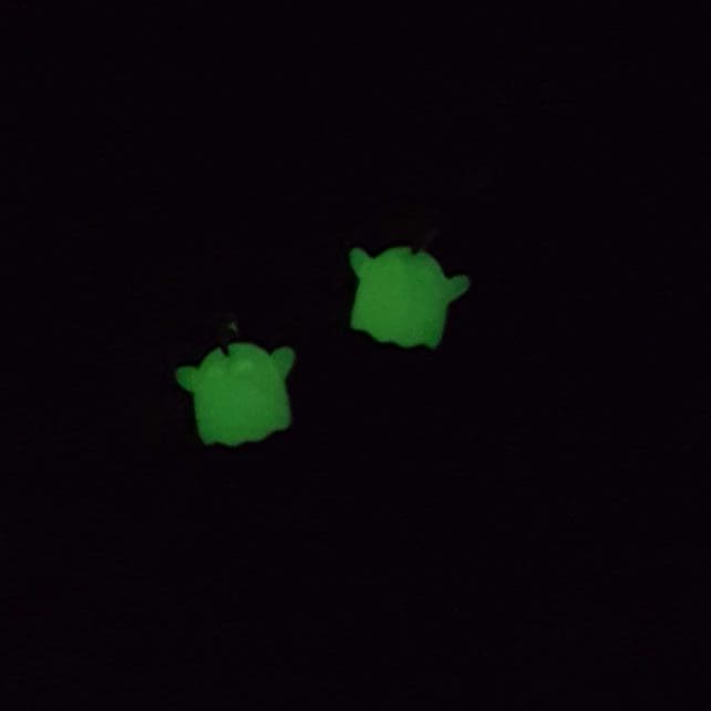 Autumn and Halloween STUD or MINI HOOP earrings CHOOSE YOUR STYLE - Bats, Ghosts, Pumpkins, Coffee, bobble hats - Image 2