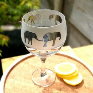 Gin Glass by Four Hands Etched Glass - Elephant