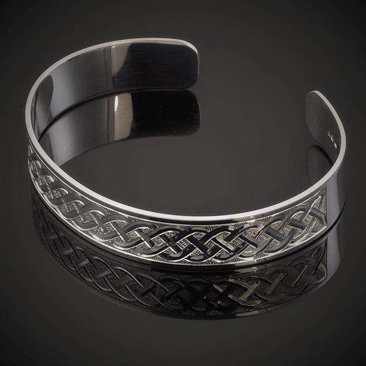 Handmade Sterling Silver Celtic Knot Unisex Cuff Bracelet
