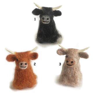 Needle felted highland cows made to order