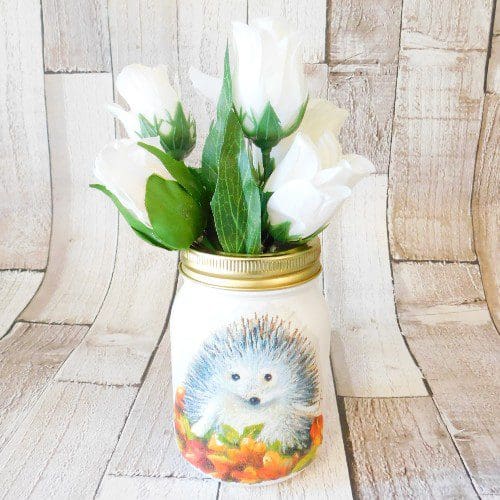 Hedgehogs Painted 1 Litre or 500 ml Kilner Storage Jar Vase - Image 4
