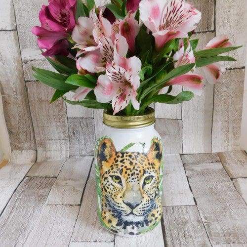Wildlife Tiger, Koala or Leopard 1 Litre Kilner Jar Vase - Image 4