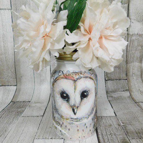 Woodland Fox, Owl, Squirrel or Stag 1 Litre Kilner Jar Vase - Image 3