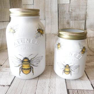 Honey Bees 1 Litre or 500 ml Kilner Storage Jars / Vase