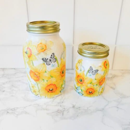 Daffodils 1 Litre or 500 ml Kilner Storage Jar Vase - Image 2