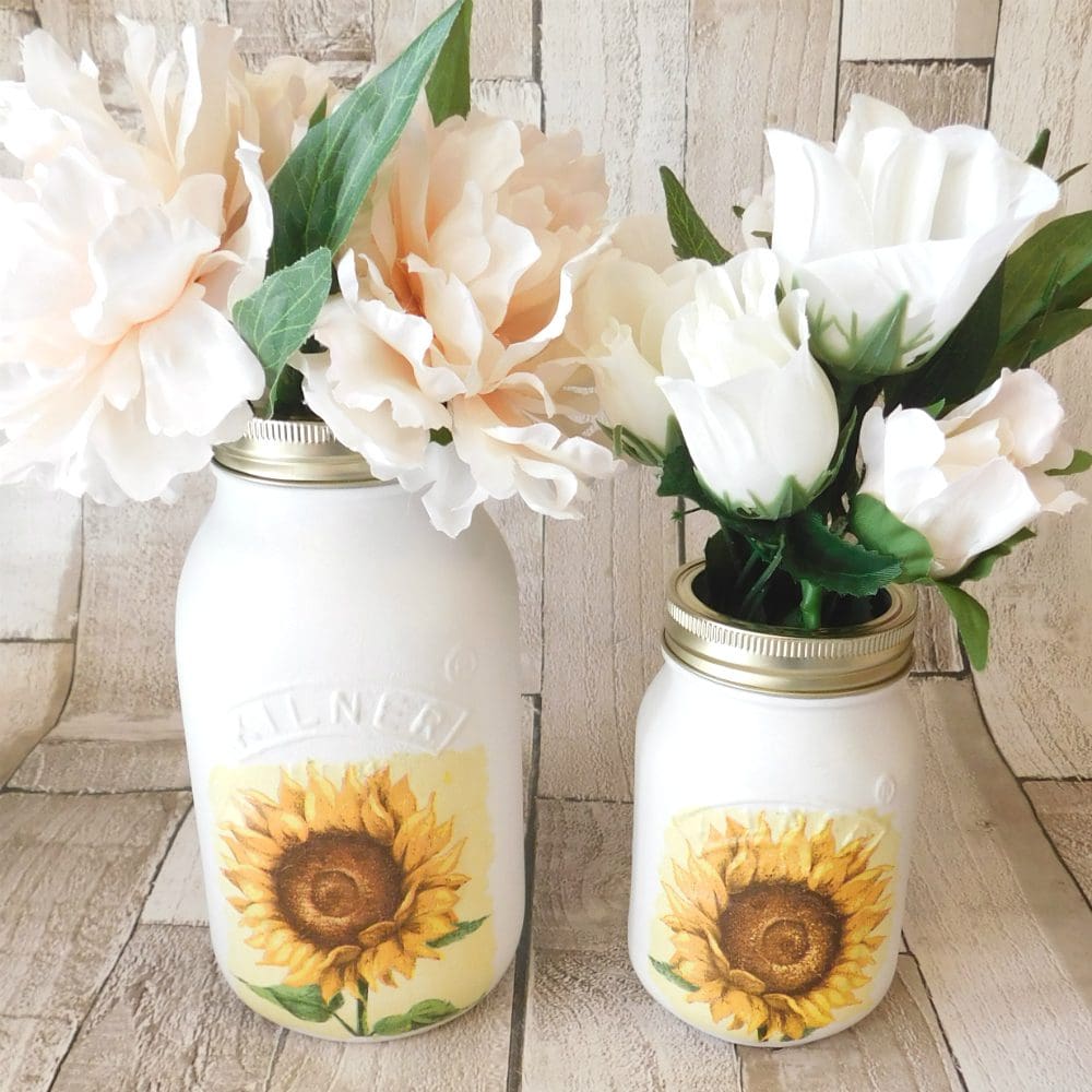 Sunflower 1 Litre or 500 ml Kilner Storage Jars