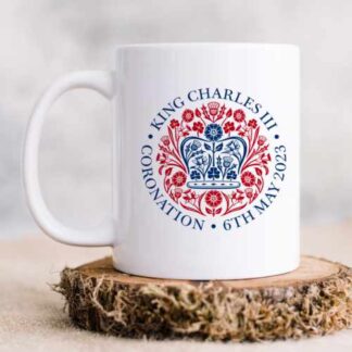 King Charles III 3rd Mug - Official Logo of Coronation 2023 Celebratory Gift Traditional