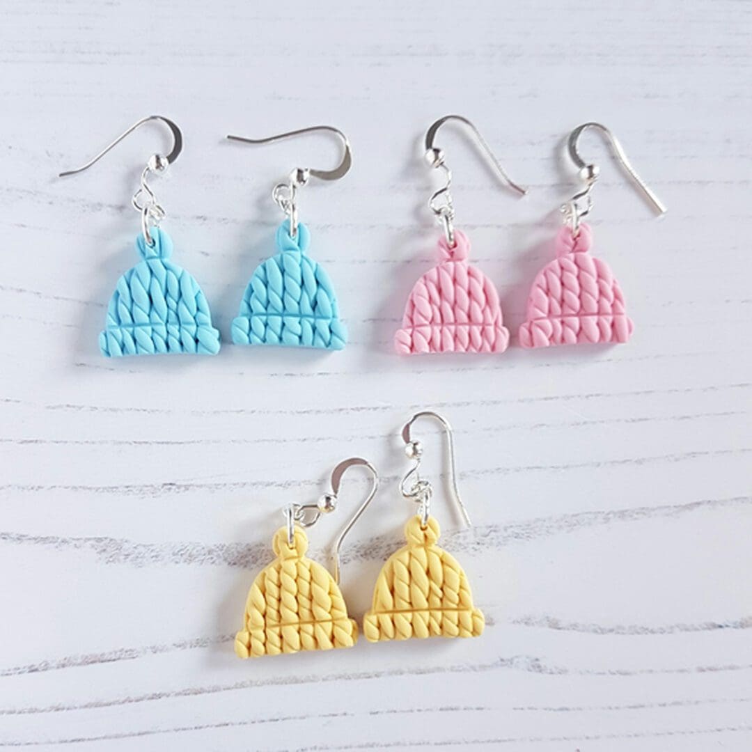 Winter themed earrings CHOOSE YOUR STYLE hats, mugs, gingerbread - Image 2
