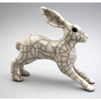 Leaping Hare - Ceramic Animal Sculpture