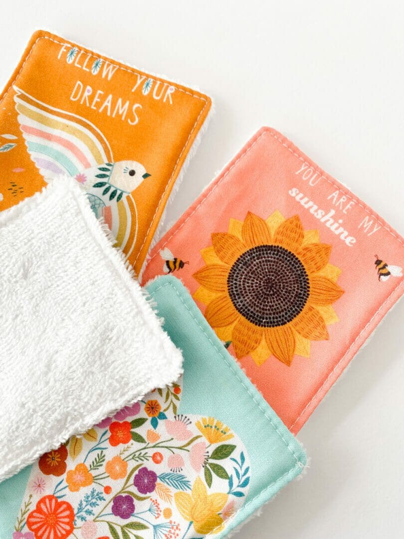 Reusable Makeup Remover Wipes - Sunflowers and Rainbows - in Aid of Ukraine - Image 5