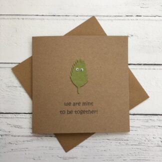 Valentine, anniversary or funny pun any occasion card - we are mint to be together