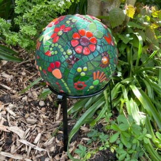 Mosaic garden gazing ball