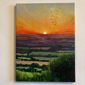 Sunset over the hills