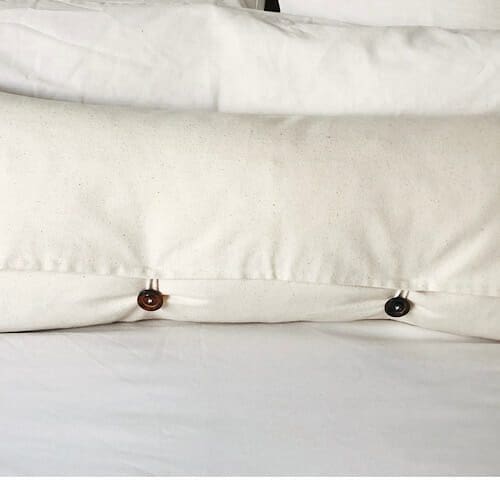 long bolster cushion cover, Hmong batik brown striped fabric - Image 6