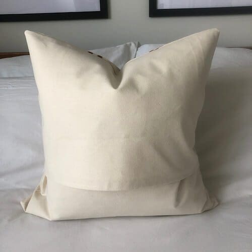 woven boho pillow, Hmong batik neutral and rust handwoven fabric - Image 2