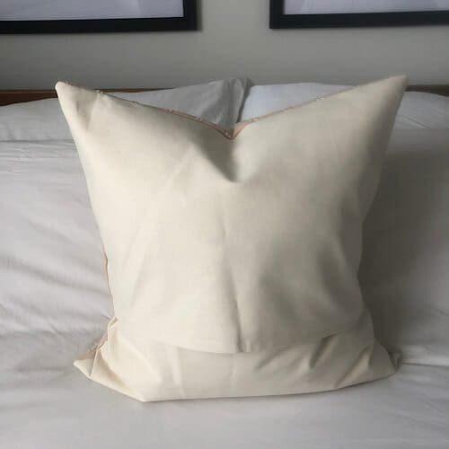 handwoven dusty pink boho pillow cover, Thai hmong batik - Image 2