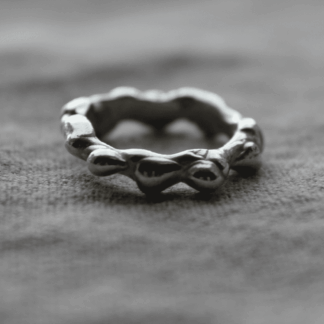 Sterling Silver Wax Drip Ring