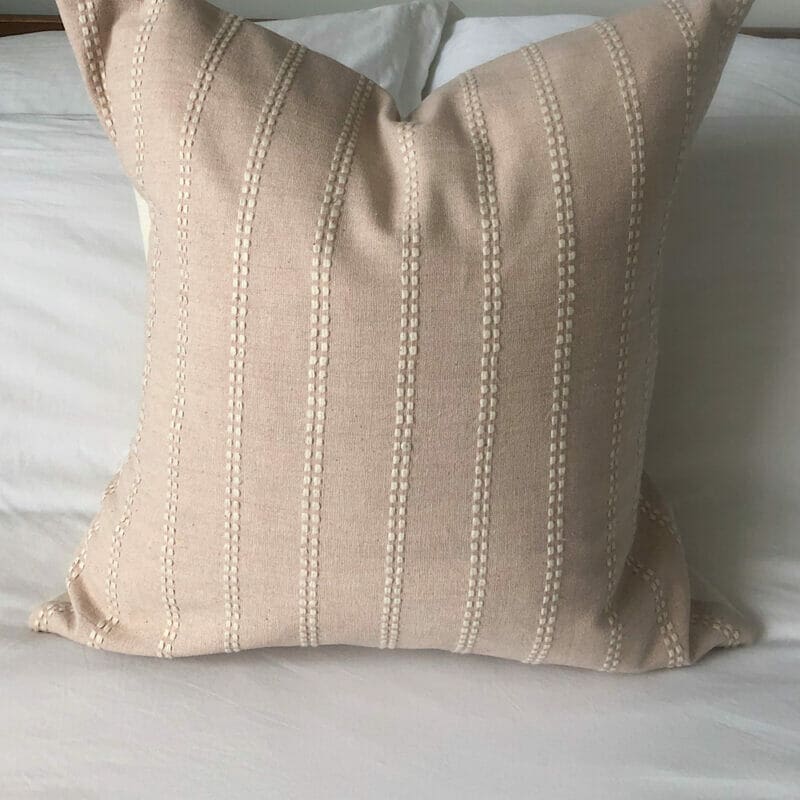 handwoven dusty pink boho pillow cover, Thai hmong batik