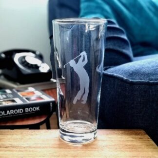 Pint Glass by Four Hands Etched Glass - Golf