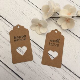 Handmade Gift Tags - birthday, thank you, with love, new baby, good luck, blank