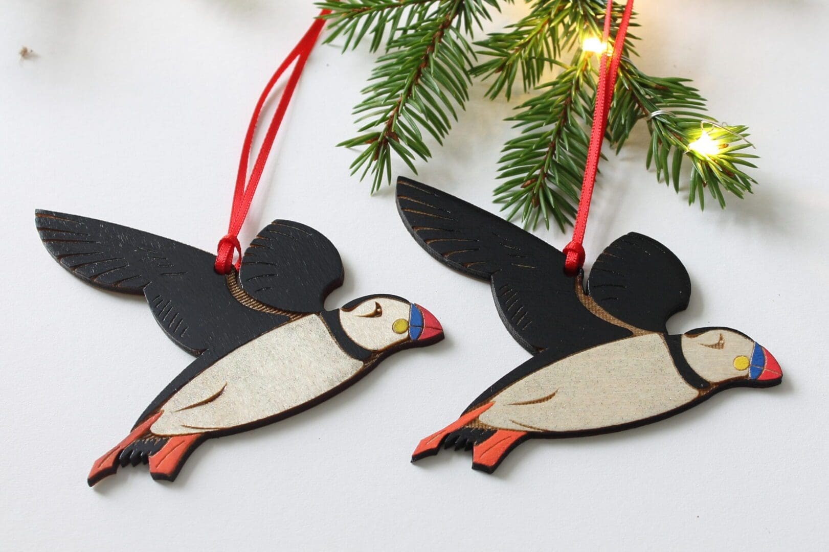 Wooden Puffin Hand Painted Decoration - Image 3