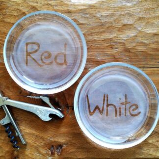 Wine Bottle Coasters - Red & White