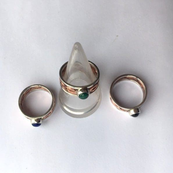 Silver ring with copper twist - Image 5