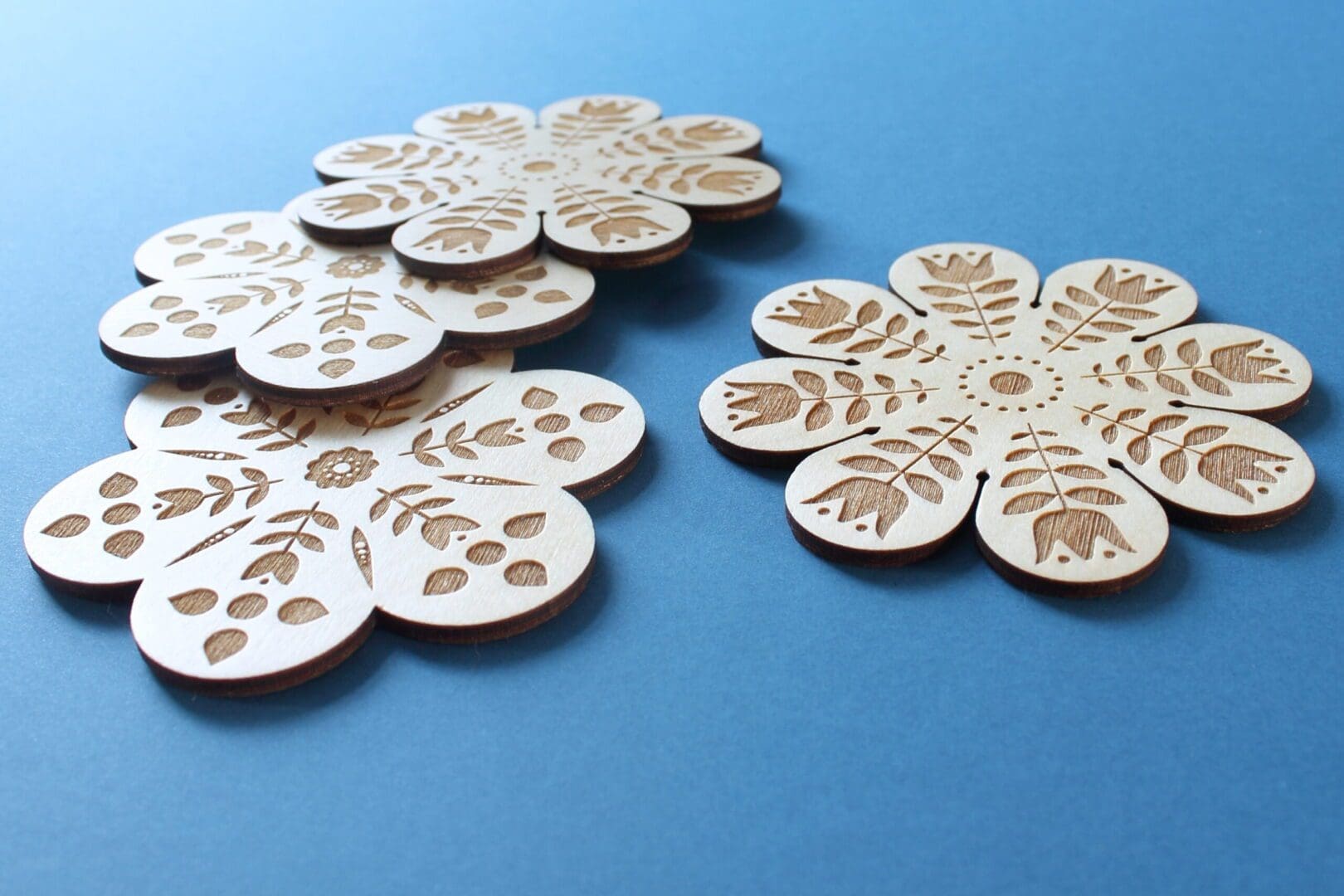 Wooden Scandi Style Coasters - Image 5