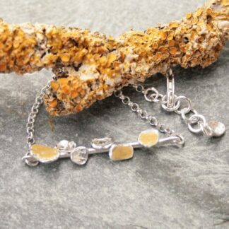 Lichen inspired silver bracelet