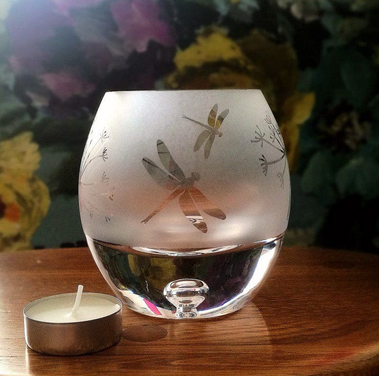 Tealight / Candleholder - Seedhead & Dragonfly - Image 2
